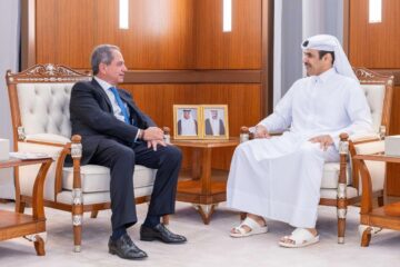 الصدي يلتقي نظيره القطري ومدير عام صندوق قطر للتنمية