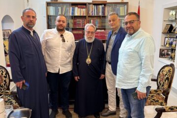 وفد لجنة التضامن اللبنانية الروسية يلتقي بالمطران كفوري
