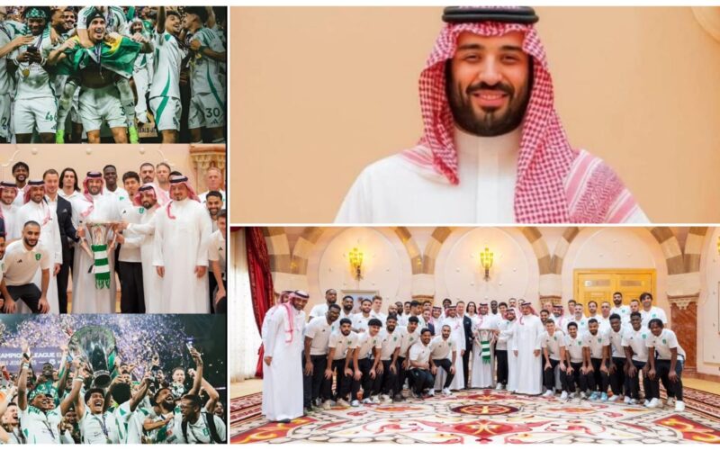 ولي العهد يستقبل أبطال آسيا.. تكريم ملكي للنادي الأهلي بعد تتويجه بكأس النخبة 2025